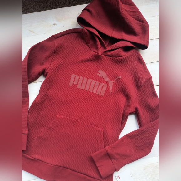 Puma Big Kids Boys Vibe Check Pack Sweatshirt Pullover Hoodie Red - Picture 2 of 4